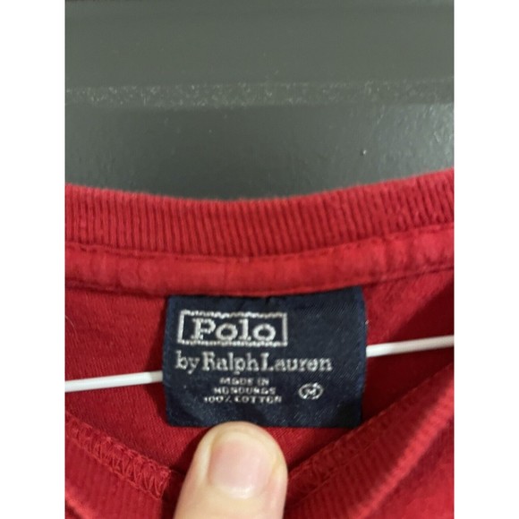 Polo Ralph Lauren Men's Solid Red Crew-Neck Size Medium Short Sleeve T-Shirt - Picture 2 of 3